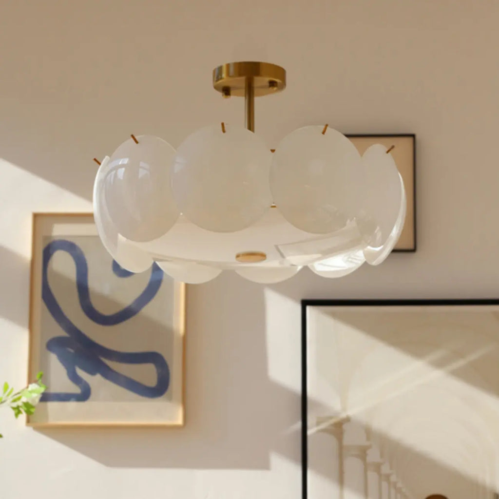 Plafonnier rond géométrique pour salon moderne