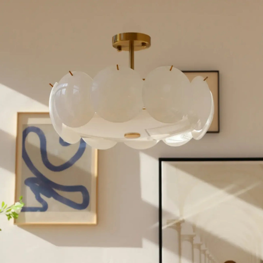 Plafonnier rond géométrique pour salon moderne