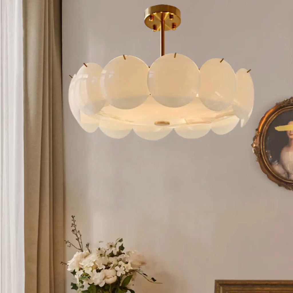 Plafonnier rond géométrique pour salon moderne