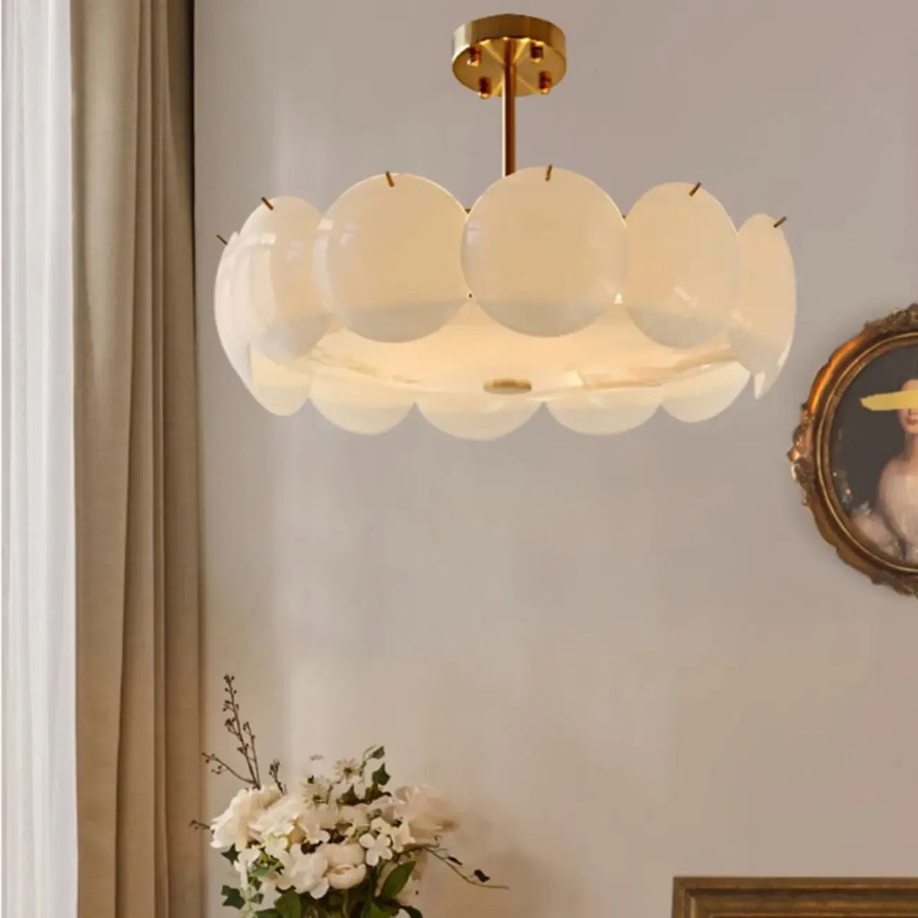 Plafonnier rond géométrique pour salon moderne