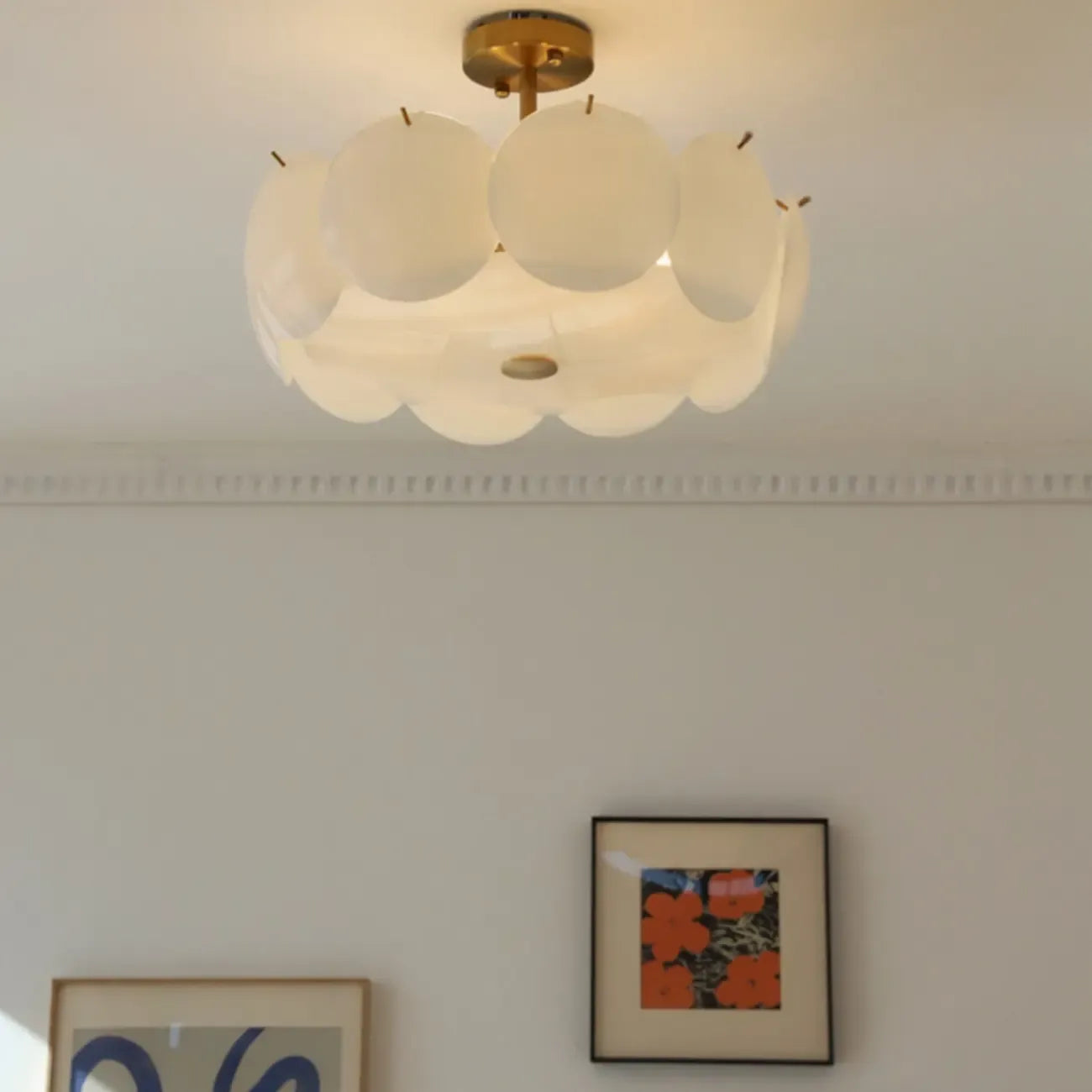 Plafonnier rond géométrique pour salon moderne