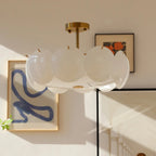Plafonnier rond géométrique pour salon moderne