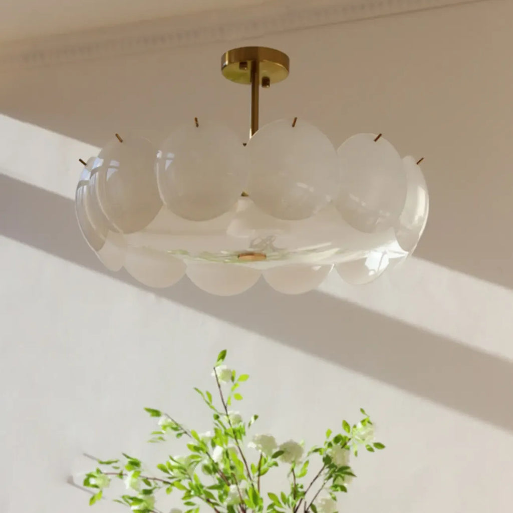 Plafonnier rond géométrique pour salon moderne