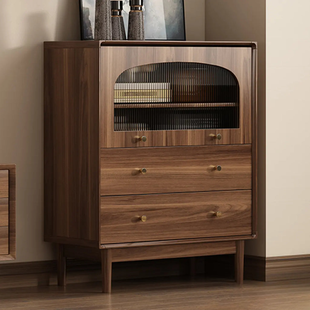 Meuble de rangement moderne du milieu du siècle pour salon, porte vitrée