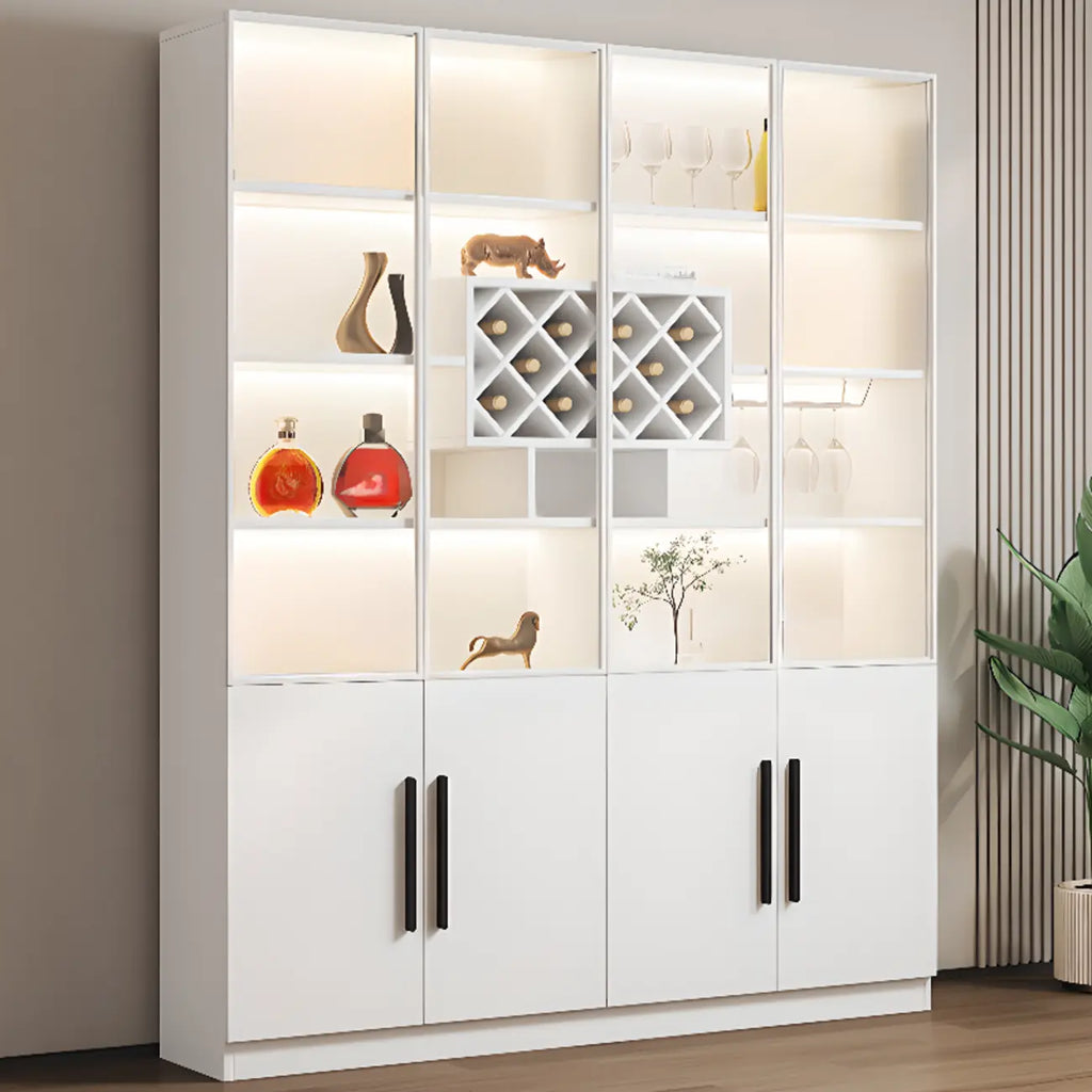 79 Mobile contenitore moderno in legno illuminato per esposizione in interni