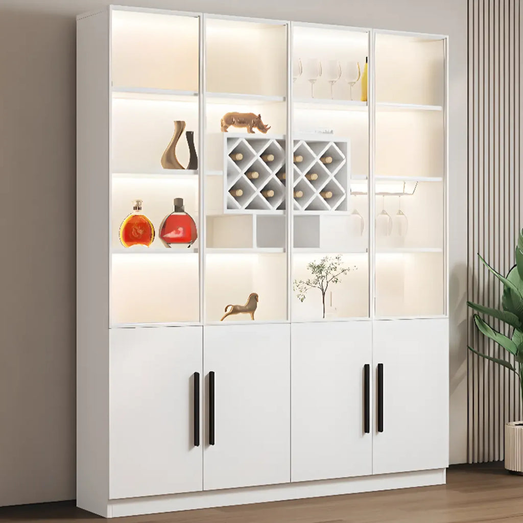 79 Mobile contenitore moderno in legno illuminato per esposizione in interni