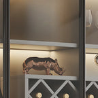 79 Mobile contenitore moderno in legno illuminato per esposizione in interni