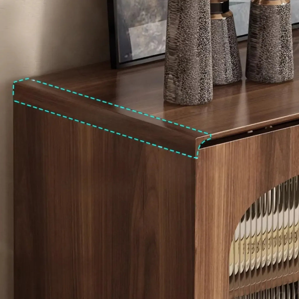 Meuble de rangement moderne du milieu du siècle pour salon, porte vitrée