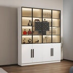 79 Mobile contenitore moderno in legno illuminato per esposizione in interni