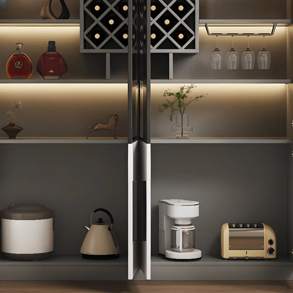 79 Mobile contenitore moderno in legno illuminato per esposizione in interni