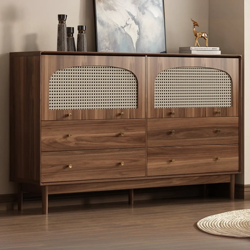 Meuble de rangement moderne du milieu du siècle pour salon, porte vitrée