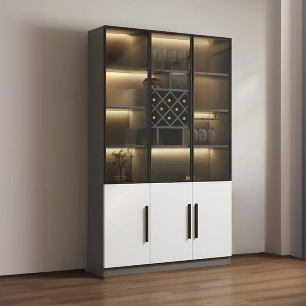 79 Mobile contenitore moderno in legno illuminato per esposizione in interni