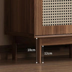 Meuble de rangement moderne du milieu du siècle pour salon, porte vitrée