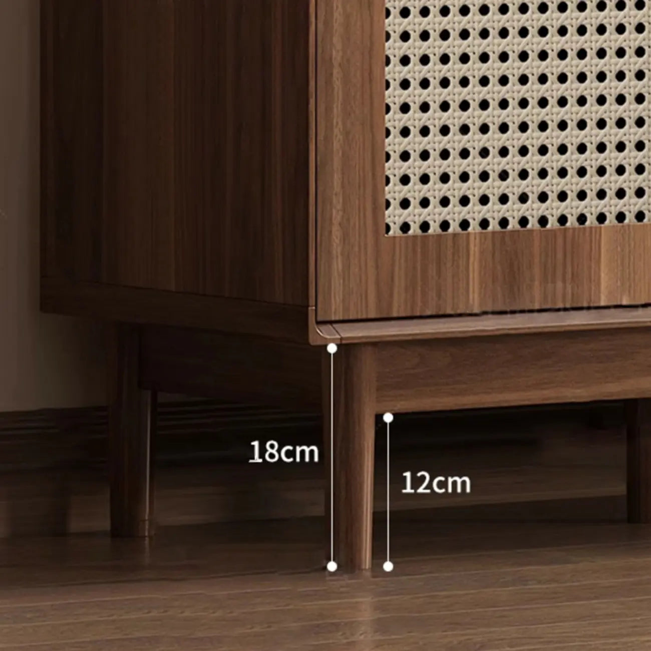 Meuble de rangement moderne du milieu du siècle pour salon, porte vitrée