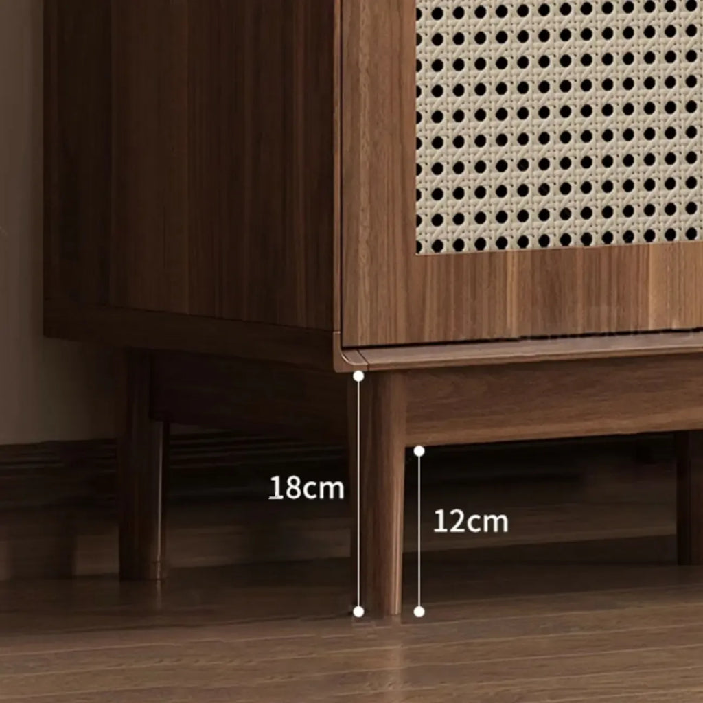 Meuble de rangement moderne du milieu du siècle pour salon, porte vitrée