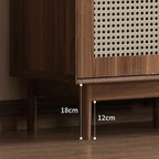 Meuble de rangement moderne du milieu du siècle pour salon, porte vitrée