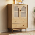Meuble de rangement moderne du milieu du siècle pour salon, porte vitrée