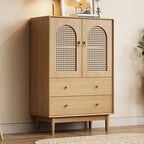 Meuble de rangement moderne du milieu du siècle pour salon, porte vitrée