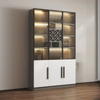 79 Mobile contenitore moderno in legno illuminato per esposizione in interni