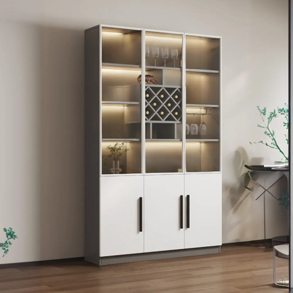 79 Mobile contenitore moderno in legno illuminato per esposizione in interni
