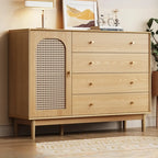 Meuble de rangement moderne du milieu du siècle pour salon, porte vitrée