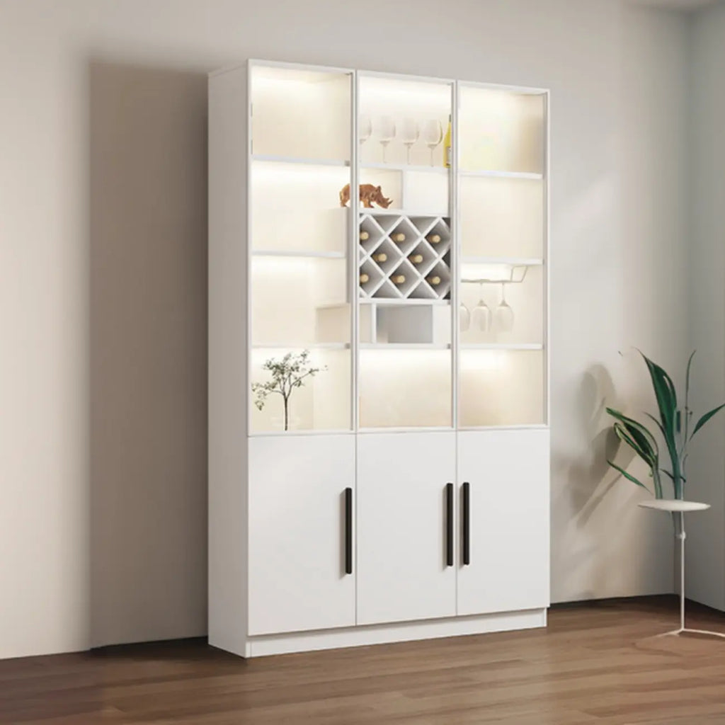79 Mobile contenitore moderno in legno illuminato per esposizione in interni