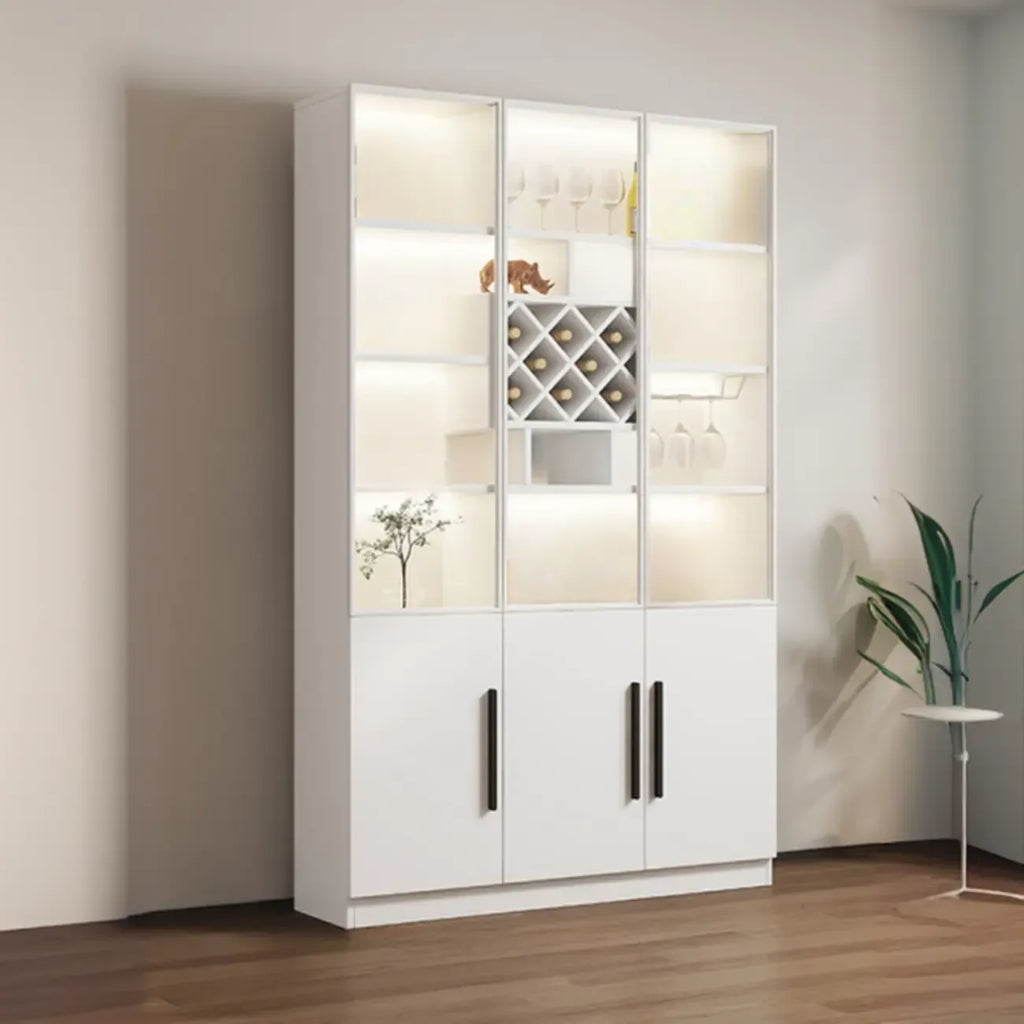 79 Mobile contenitore moderno in legno illuminato per esposizione in interni