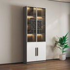 79 Mobile contenitore moderno in legno illuminato per esposizione in interni
