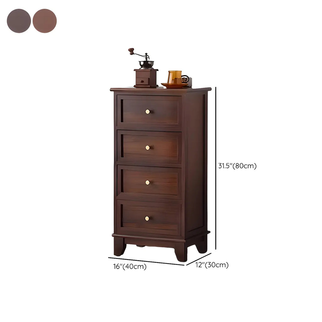 Armoire à tiroirs rectangulaire industrielle en bois brun