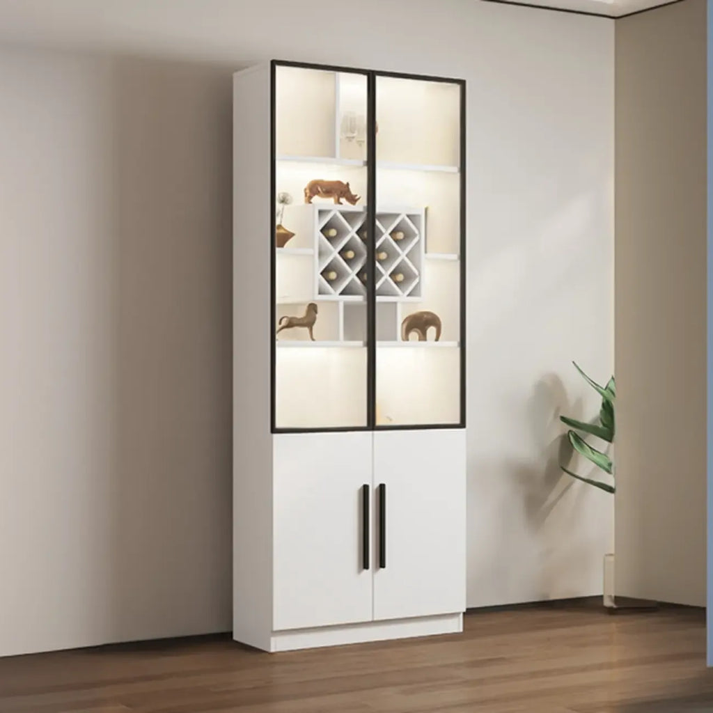 79 Mobile contenitore moderno in legno illuminato per esposizione in interni