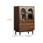 Meuble de rangement moderne du milieu du siècle pour salon, porte vitrée