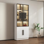 79 Mobile contenitore moderno in legno illuminato per esposizione in interni