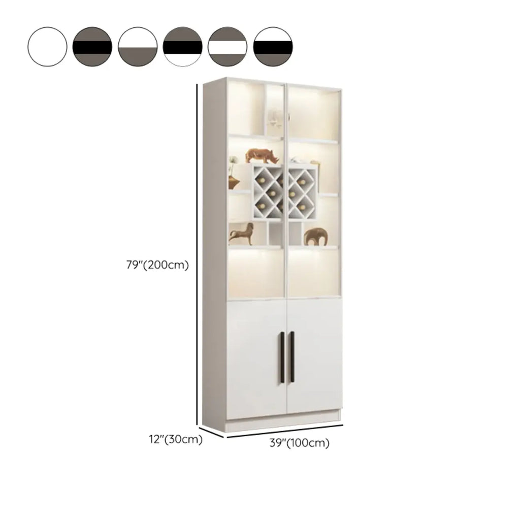 79 Mobile contenitore moderno in legno illuminato per esposizione in interni