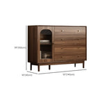Meuble de rangement moderne du milieu du siècle pour salon, porte vitrée