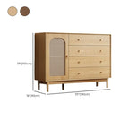 Meuble de rangement moderne du milieu du siècle pour salon, porte vitrée