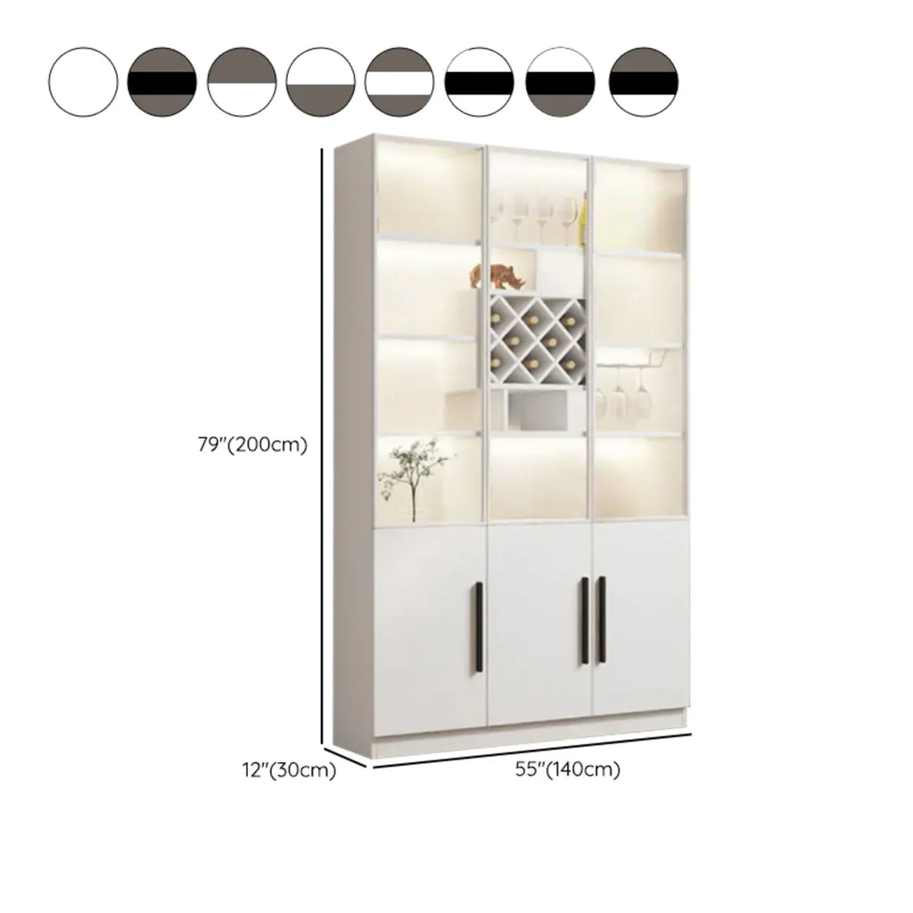 79 Mobile contenitore moderno in legno illuminato per esposizione in interni