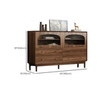 Meuble de rangement moderne du milieu du siècle pour salon, porte vitrée
