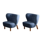 Fauteuil d'appoint en flanelle blanc cassé, style moderne du milieu du siècle