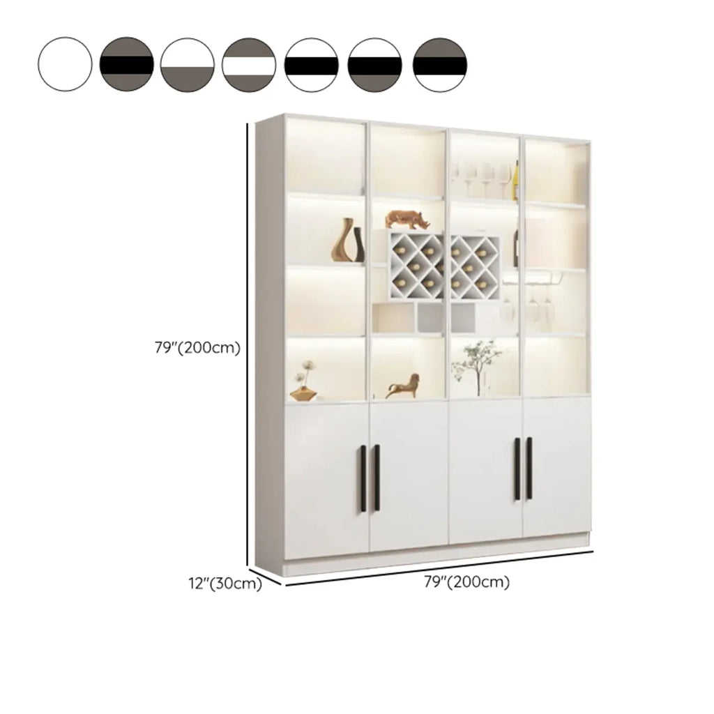 79 Mobile contenitore moderno in legno illuminato per esposizione in interni