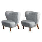 Fauteuil d'appoint en flanelle blanc cassé, style moderne du milieu du siècle