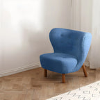 Fauteuil d'appoint en flanelle blanc cassé, style moderne du milieu du siècle