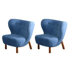 Fauteuil d'appoint en flanelle blanc cassé, style moderne du milieu du siècle