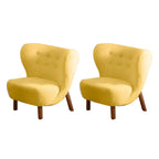 Fauteuil d'appoint en flanelle blanc cassé, style moderne du milieu du siècle