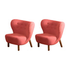 Fauteuil d'appoint en flanelle blanc cassé, style moderne du milieu du siècle
