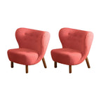 Fauteuil d'appoint en flanelle blanc cassé, style moderne du milieu du siècle
