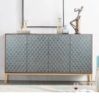Armoire de rangement rectangulaire glamour pour la maison avec motifs d'écailles
