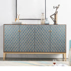 Armoire de rangement rectangulaire glamour pour la maison avec motifs d'écailles