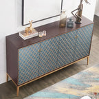 Armoire de rangement rectangulaire glamour pour la maison avec motifs d'écailles