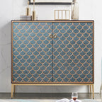 Armoire de rangement rectangulaire glamour pour la maison avec motifs d'écailles