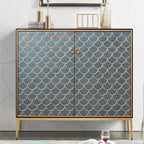 Armoire de rangement rectangulaire glamour pour la maison avec motifs d'écailles